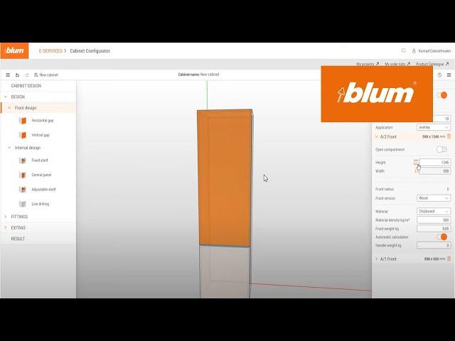 Cabinet Configurator – How do I plan an open compartment without a back panel? | Blum