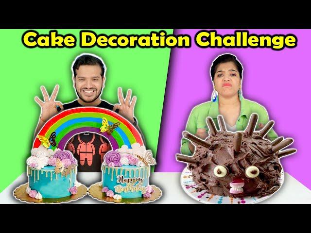 Cake Decoration Challenge | Yellow Vs Red Cake Decoration Challenge | Hungry Birds