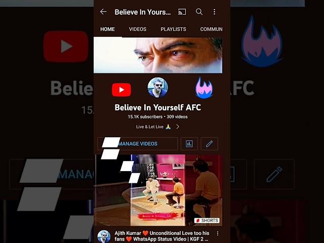 ON 30 YEARS OF AJITHISM BELIEVE IN YOURSELF AFC REACHED 15K+ AK SUBSCRIBERS