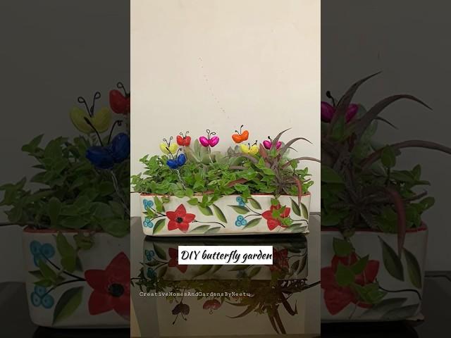DIY Butterfly Garden, mini garden #diygarden #shorts #miniaturegarden