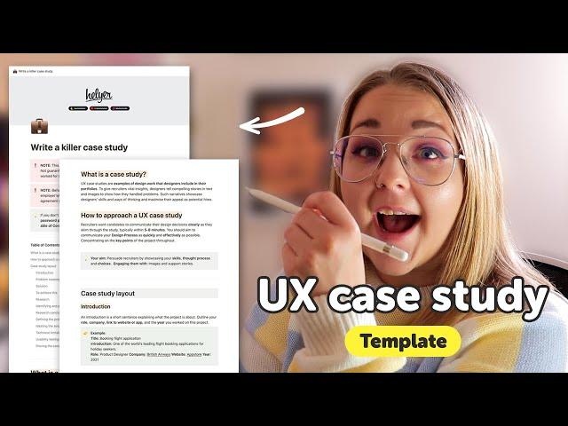 Write a killer product design (UX/UI) case study | Real example and template included