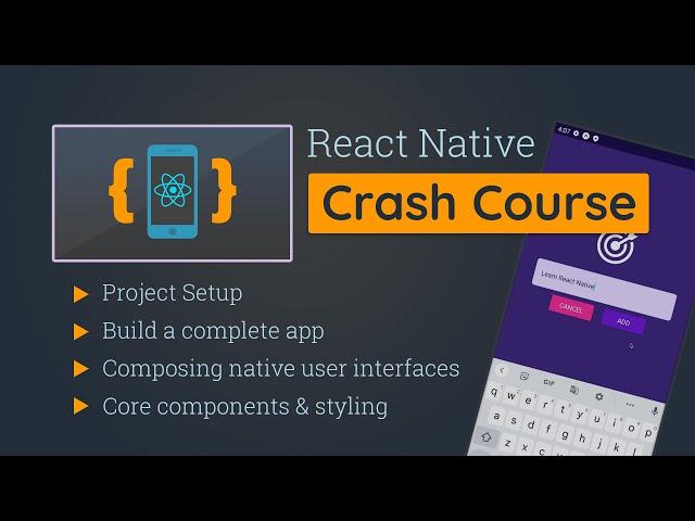 React Native Crash Course | Build a Complete App