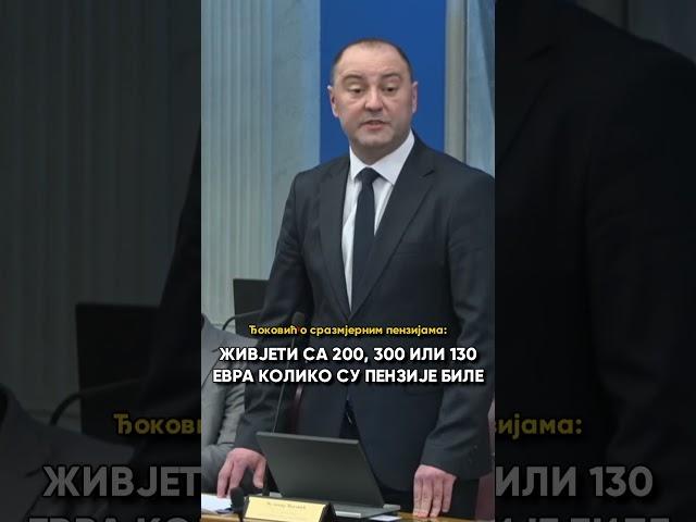 Đoković - Srazmjerne penzije su pitanje dostojanstva, ova većina brine za naše penzionere!