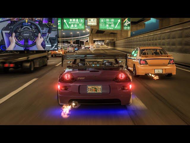 F&F Convoy Mitsubishi Eclipse & Subaru Impreza Bugeye - Assetto Corsa | Moza R16