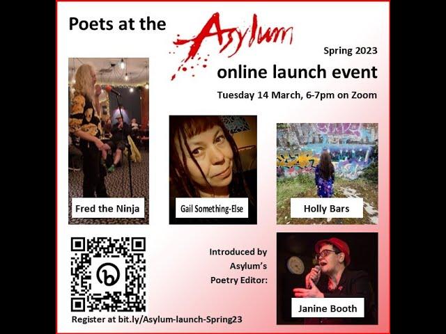 Poets at the launch of Asylum, Spring 2023