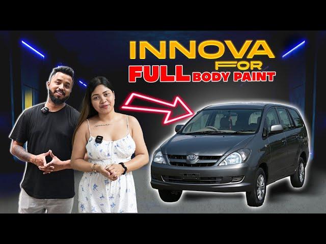 Years Old Toyota Innova done with full body changed paint job ||@car_squad_india_csi||