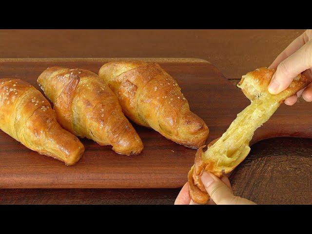 Croissant Recipe Made in an Unimaginable Way :: Crispy and Chewy Made with Rice :: Easy Recipe