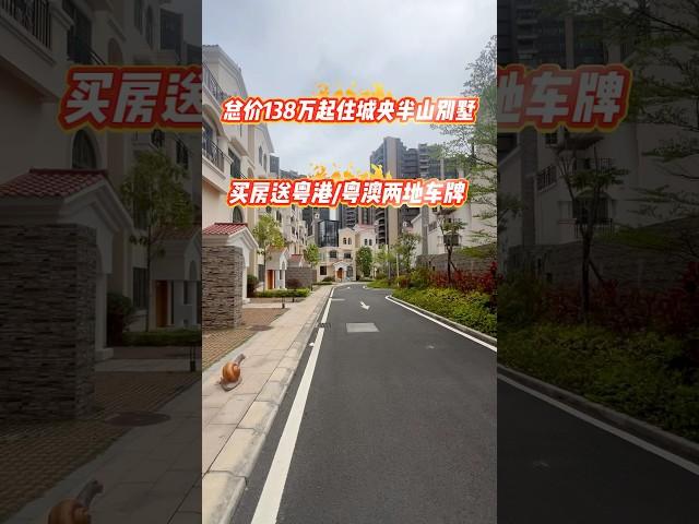 总价138万起住城央半山别墅买房送粤港/粤澳两地车牌#中山房产#中山别墅#买房攻略#买房看房 #性价比超高 #珠海房产