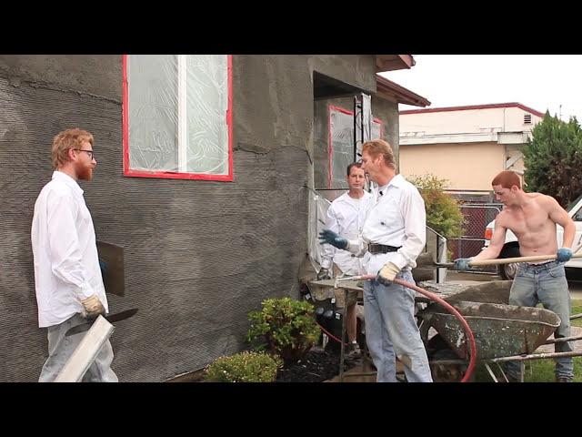 How to apply a stucco brown coat.