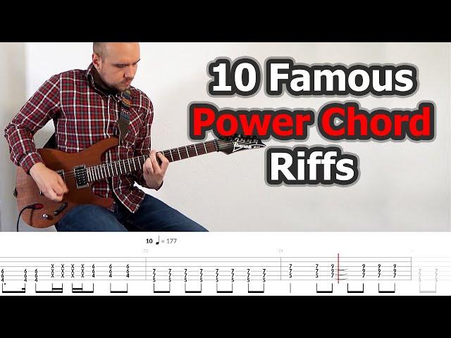 10 Famous Power Chord Riffs (with Tabs)