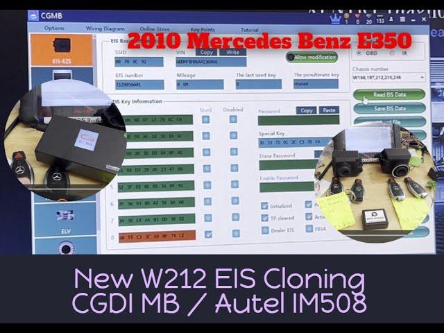 Cloning EIS w/ CGDI MB Full Key Fob Not Sync Start ? 2012 Mercedes Benz E350 new W212 program clone