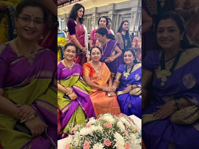 poornima bhagyaraj Visit wedding Sumalathaamarnath son's wedding Satoja Devi Cute Wedding Photos