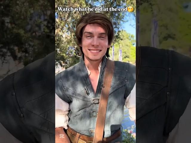Flynn Rider doing the famous smolder  #flynnrider #rapunzel #disneyland