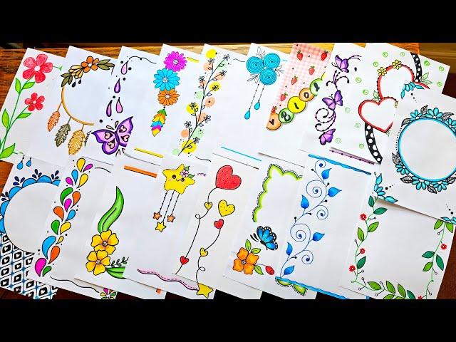 20 Easy and Beautiful Project Borders/Handmade Designs for Assignment and Notebook decoration