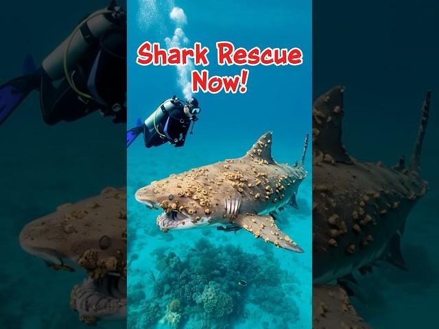 Barnacle-Covered Shark Rescue