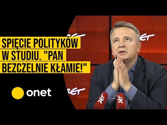 Spięcie polityków w studiu. "Pan bezczelnie kłamie!"