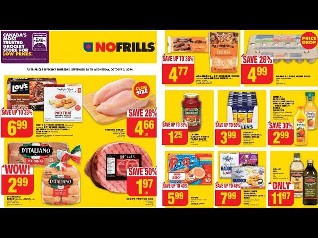 No Frills Flyer Canada  | September 26 - October 02