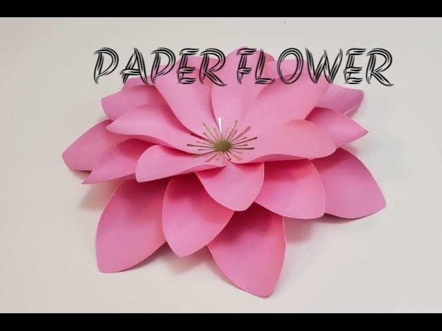 Paper flower tutorial on template Giant flower