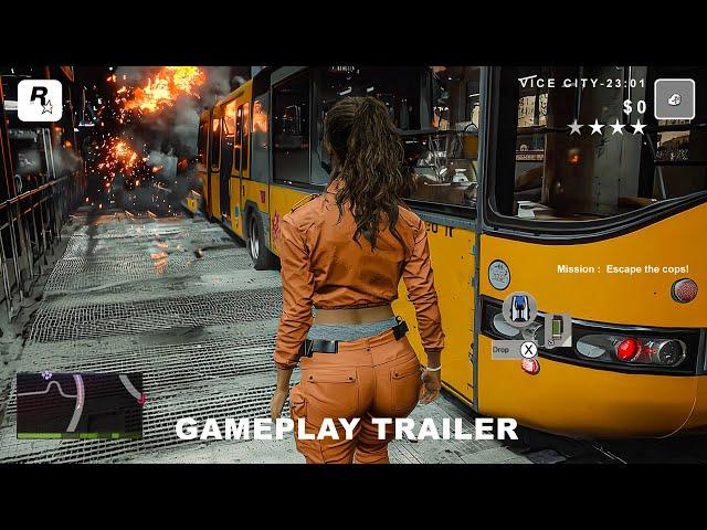 GTA 6 Official Gameplay Trailer - 1st Mission