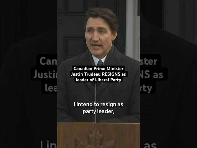Canadian Prime Minister Justin Trudeau RESIGNS as leader of Liberal Party