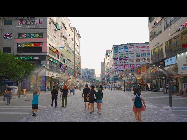 Central streets around Gimpo Gurae Station Weekday work hours | Gimpo Korea 4K HDR