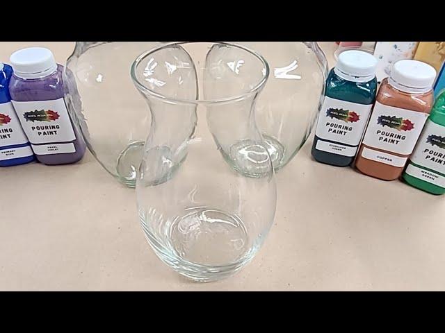 Acrylic Pouring On Vases Live