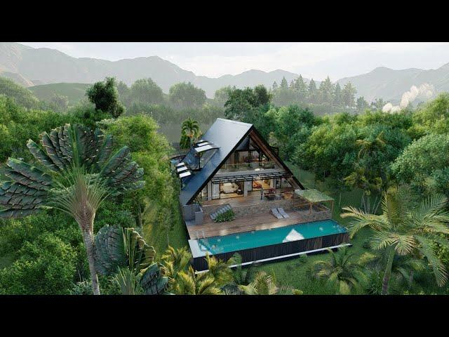 Iconic Design #19 A frame house design, Tropical House Design, Beautiful House Design, Forest House