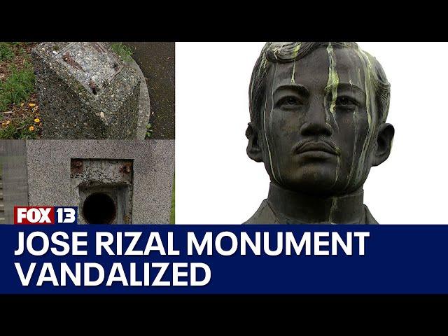 Seattle Filipino community upset over vandalism of Dr. Jose Rizal monument | FOX 13 Seattle