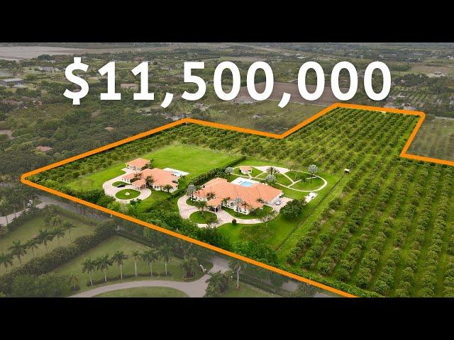 Inside a MIAMI 20 ACRE FAMILY COMPOUND with 2 Mansions, 9 Car Garage, 22,000+ SF, Lychee Farm & more