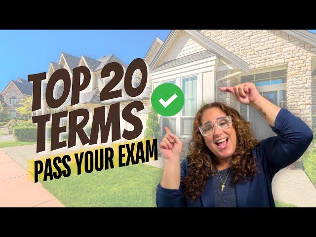 Ace Your Real Estate Exam: Top 20 Terms for 100% Success!