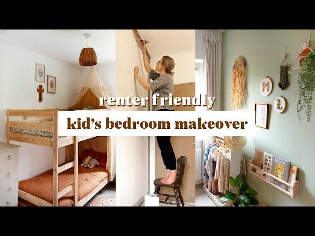 Renter Friendly Kid's Bedroom Makeover