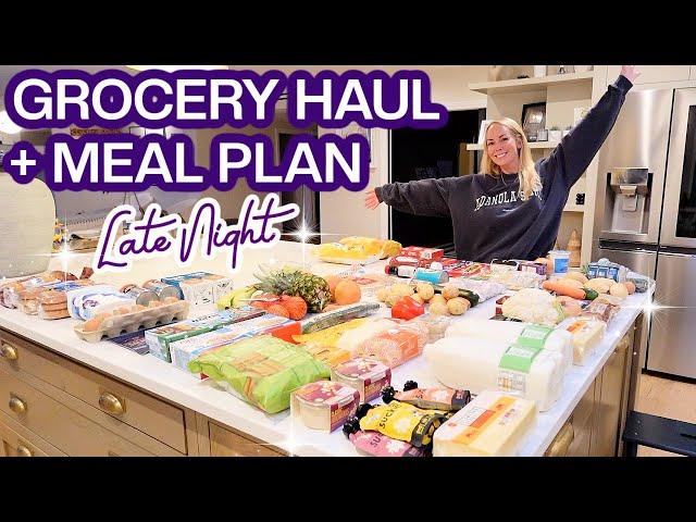 Weekly Meal Plan + Grocery Haul (Late Night Edition)