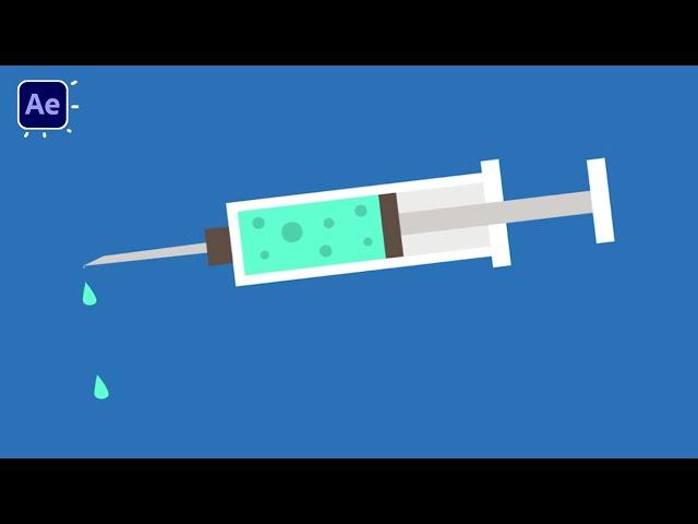 Cartoon Syringe Animation in After Effects Tutorials