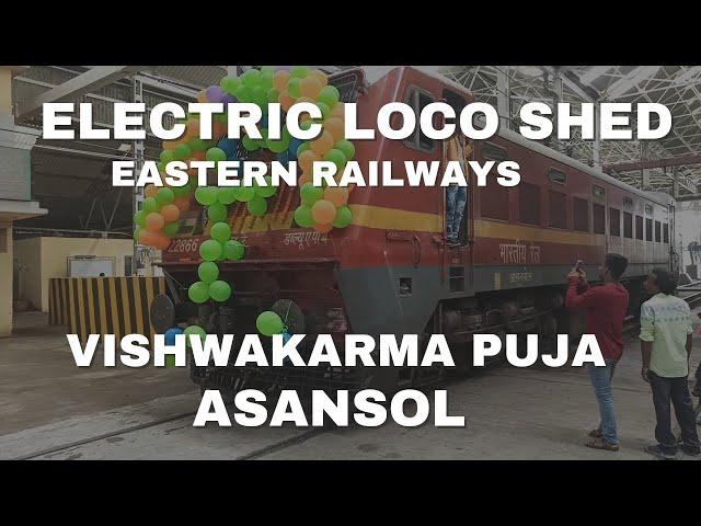 Asansol Electric Loco Shed (Vishwakarma Puja) #railway #engineering #history