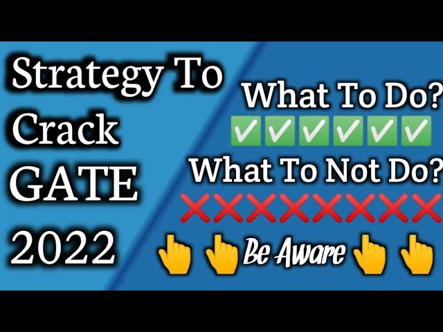 How to crack GATE-2022|Strategy to crack GATE-2022|Examen Point