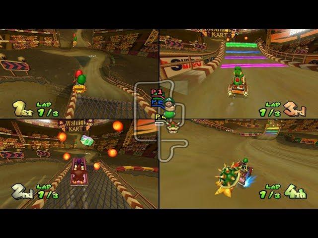 Mario Kart Double Dash!! All 16 Stages 4 player Netplay Versus 150cc Races 60fps