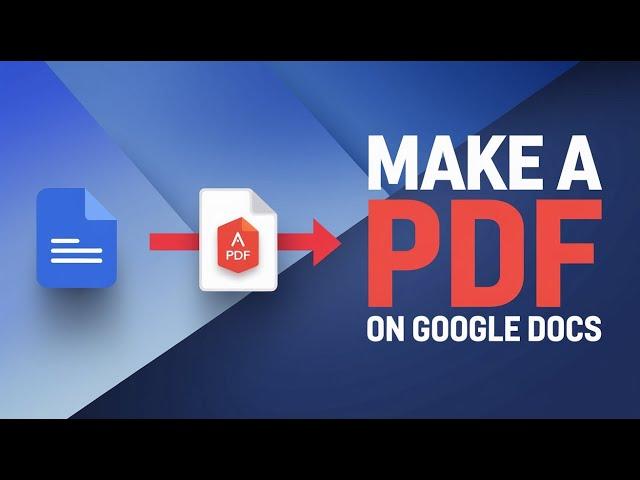 How To Make a PDF File On Google Docs | Under 45 Seconds