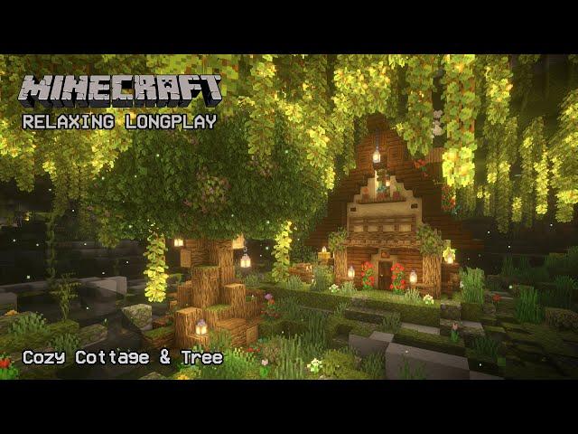 Minecraft Relaxing Longplay - Lush Caves - Cozy Cottage House (No Commentary) 1.19