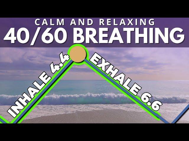 40/60 Deep Breathing for Stress: Inhale takes 40% of the cycle, Exhale takes 60%