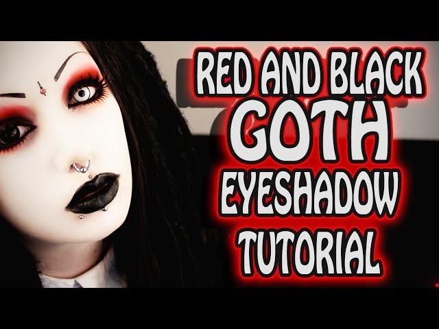 Red and Black Goth Eye Makeup Tutorial | Toxic Tears