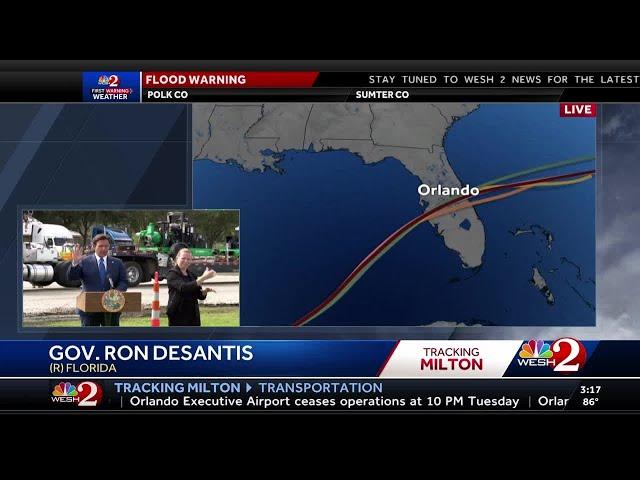 'Largest national guard mobilization in advance of a storm in Florida history,' DeSantis says Tue...