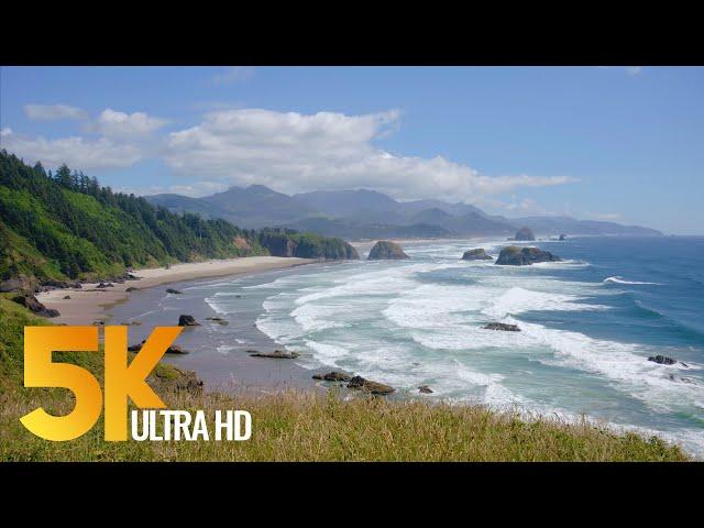 Pacific Northwest, Oregon Coast. Part 1 - 5K Nature Documentary Film with Narration (English)