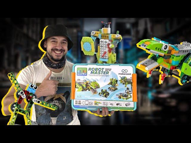 ПАПА РОБ - РОБОТ МАСТЕР! РАСПАКОВКА КОНСТРУКТОРА MAKERZOID ROBOT MASTER! УСТРОЙ БИТВУ ИЗ 200 РОБОТОВ