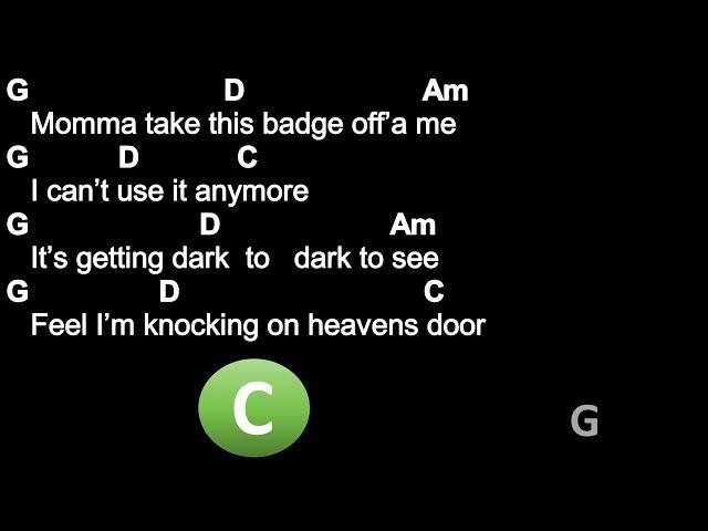 Knockin on heaven's door - Bob Dylan - Chords