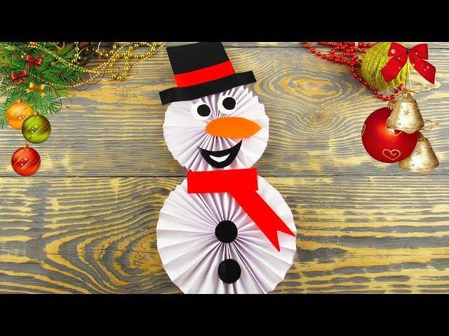 DIY How to Make a paper Snowman/ Christmas crafts