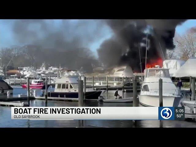 3 boats damaged in fire at marina in Old Saybrook