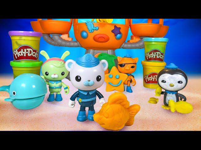 OCTONAUTS Learn with Play Doh! Captain Barnacle uses Ocean animals Play Doh tool set at OCTOPOD