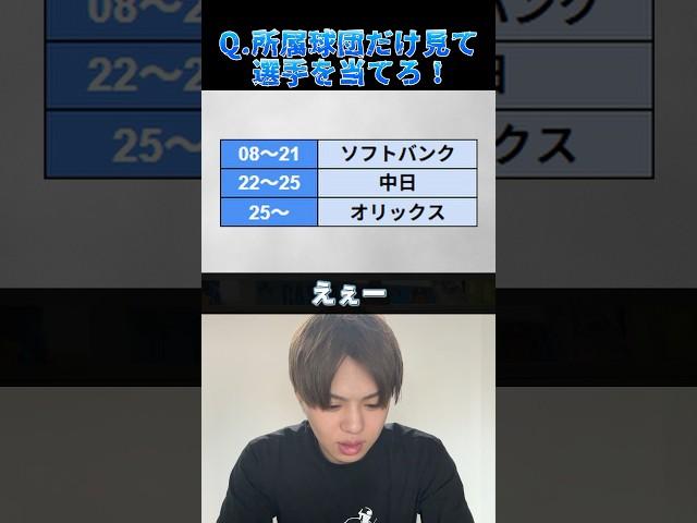 所属球団だけみて選手を当てろ！#プロ野球 #野球 #中日ドラゴンズ#メジャーリーグ
