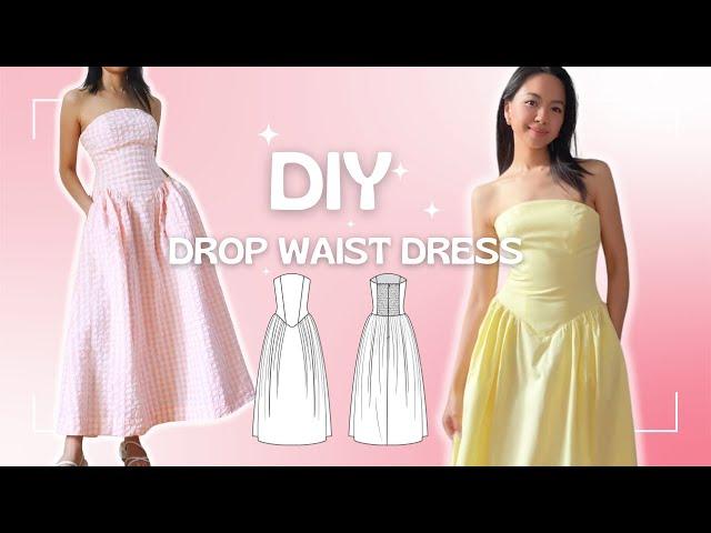 making a drop waist corset style dress [SEWING TUTORIAL]