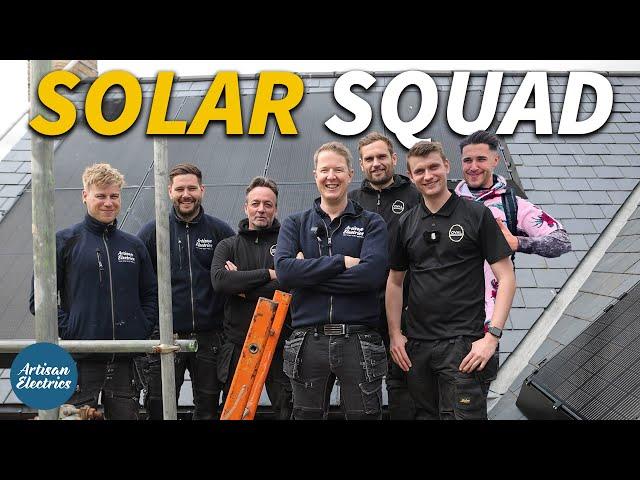 THE ULTIMATE SOLAR SQUAD, 17 PANEL SLATE ROOF SOLAR INSTALL! @OvalRenewables